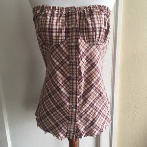 Strapless Snap Front Top